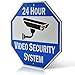 Bigtime Designs Aluminum Surveillance Sign, Stop Trespassing, 24 Hour Security Camera Warning Graphic, 1/8
