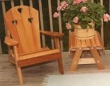 Cedar Country Hearts Adirondack Chair (Natural) (36.5H x 30W x 35D)