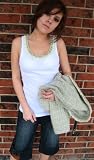 ABS Allen B Schwartz - ABS Allen B Schwartz Mint Pink Boucle Tweed Rhinestone Trim Top