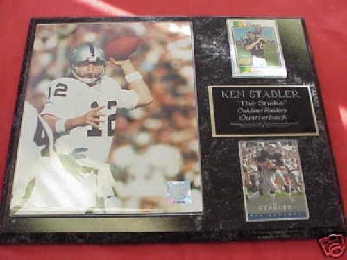 Raiders Ken Stabler 2 Card Collector Plaque