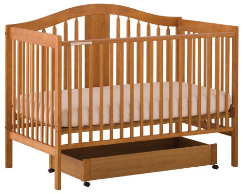 Stork Craft Chelsea 4-in-1 Stages Fixed Side Crib, Oak