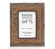 Faux Leather Resin Photo Frame with Faux Wood Trim on Edges and Nail Heads