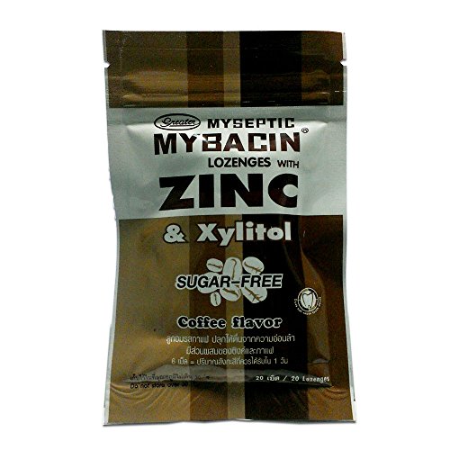 Zinc Lozenges Coffee flavor with Xylitol, Sugar Free, Breath Freshener