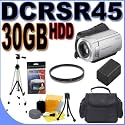 Sony DCR-SR45 30GB Hard Disk Drive HDD 40x Optical Zoom Digital Camcorder BigVALUEInc Accessory Saver FH70 Battery UV Bundle + MORE