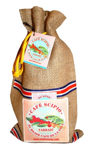 Cafe Scipio Whole Bean with Jute Bag, Light Roast, 1-Pound Bag