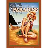Greetings from Paradise Tropical Bikini Sexy Girl Retro Vintage Tin Sign