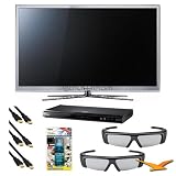 Samsung PN51D8000 51-Inch 1080p 600Hz 3D Plasma HDTV with PN51D8000 - BDD5500 3D Blu Ray Player - 2 SSG-3050GB 3D Glasses - Xtreme 6 ft 1.4v HDMI Cables (x3) - and TV Screen Cleaning Solution