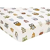 Night Owl Fitted Crib Sheet for Baby/Toddler Bedding Sets by Sweet Jojo Designs - Owl Print