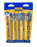 Irwin 88899 Speedbor 6 Piece 3/8-Inch to 1-Inch Spade Drill Bit Assortment with Rack