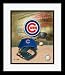 Chicago Cubs MLB Team Logo and Baseball Cap Collage Framed 8 x 10 Photograph