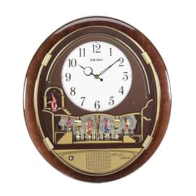 Seiko Melodies in Motion Mantel Clock Plays One of Twelve Melodies #QXM215BRH by Seiko