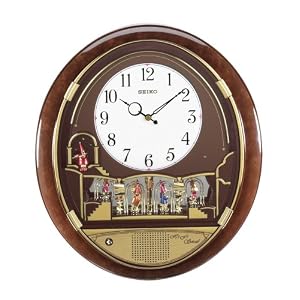 Seiko Melodies in Motion Wall Clock Plays One of Twelve Melodies by