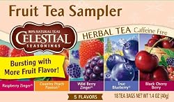 Celestial Seasonings Fruit Tea Sampler (5 Flavors), 18-Count Tea Bags (Pack of 6)