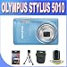 Olympus Stylus 5010 14 MP Digital Camera with 5x Wide Angle Dual Image Stabilized Zoom and 2.7-inch LCD (Blue) + Accessory Kit