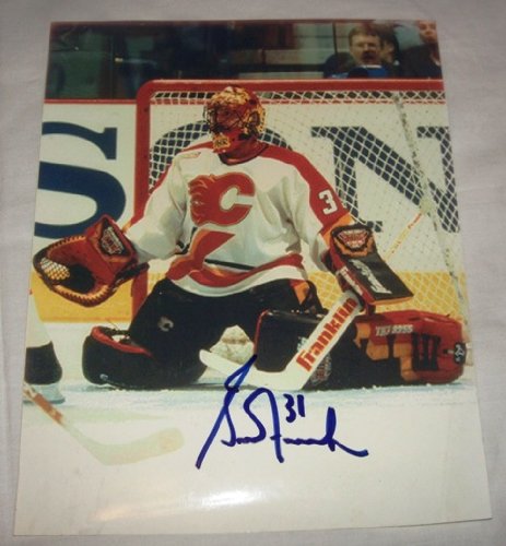 Grant Fuhr Autographed Calgary Flames 8x10 Photo W/PROOF, Picture of Grant Signing For Us, 5x Stanley Cup Champion, St. Louis Blues, Edmonton Oilers, Buffalo Sabres, Los Angeles Kings, Toronto Maple Leafs