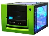 Aspire X-Qpack Green Micro ATX Tower with Clear Sides, Front USB, FireWire & Audio Ports and 420-Watt Power Supply