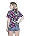 Hawaiian Shirts Women Floral Leaf Print Aloha Beach Top Blouse Casual