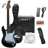 Pyle-Pro PEGKT15B Beginner Electric Guitar Package Black