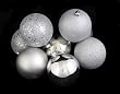 32ct Silver Splendor Shatterproof 4-Finish Christmas Ball Ornaments 3.25" (80mm)