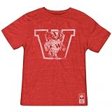 Wisconsin Badgers adidas Originals Heathered Red Vault Logo Tri-Blend T-Shirt