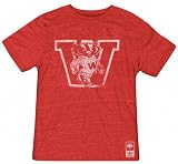 Wisconsin Badgers adidas Originals Heathered Red Vault Logo Tri-Blend T-Shirt