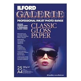 Ilford Galerie Classic Gloss  21 X 29.7Cm (A4) X 25 Sheets - 240Gsm Inkjet Media