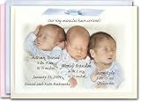 100 Triplet Birth Announcement-Photo Card