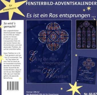 Bergmoser + H&ouml;ller Es ist ein Ros entsprungen: Fensterbild-Adventskalender f&uuml;r Erwachsene zu dem Wurzel-Jesse-Fenster der Kathedrale Notre Dame de ...
