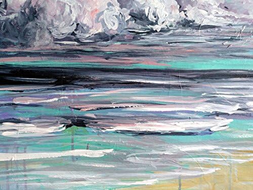 Modern Seascape Original Painting, Seashore Painting, Ocean Scape Painting, Ocean Art, Original Abstract Painting, InspireDeen Art Original Painting, Seaside Painting, Sea Storm