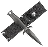 RUKO Matte Finish Aluminum Handle Tactical Knife with Boot Clip Nylon Sheath (3-1/2-Inch)