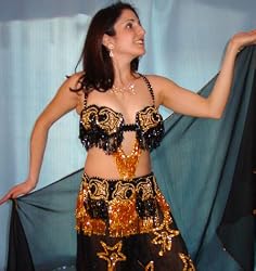 Black and Gold Egyptian Bra and Belt