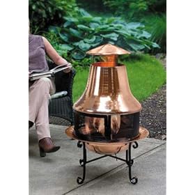 Unique Arts Solid Copper  Chiminea Combo With Screen