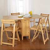 Macon Small Spaces Table & Chair Set - Natural