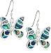 Silver Pava Shell Butterfly Drop Earrings