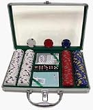 200 13 gm Pro Clay Casino Chips w/ Clear Cover Aluminum Case