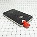 Adorable White Panty Hanging Little Red Fox Cat Dust Plug 3.5mm Phone Accessory Cell Phone Plug iPhone Dust Plug Samsung Plug Phone Charm Headphone Jack Earphone Cap Ear Cap Dust Plug