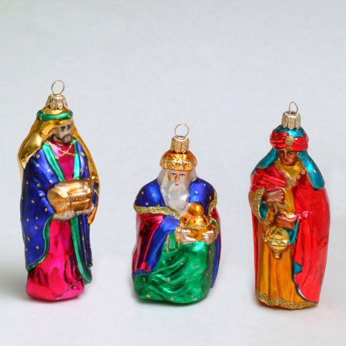 Blown-Glass Ornaments - Wise Men, Box Set of 3