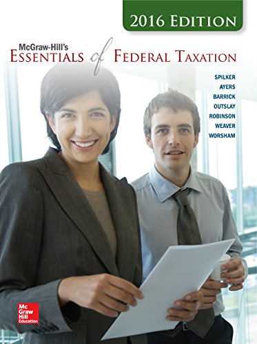 McGraw-Hill's Essentials of Federal Taxation, 2016 Edition