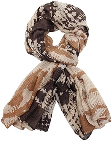 Nilin Elegant Fashion Design Viscose Scarf for Women Spring Shwal Wrap (Coffee/0801)
