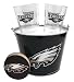 Philadelphia Eagles Satin Etch Bucket and 4 Glass Gift Set
