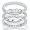 Platinum over Sterling Silver Set of Three DiamonUltra™ Cubic Zirconia Eternity Bands