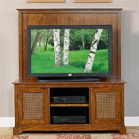Home Styles 5535-24 Jamaican Bay TV Stand with Back Panel