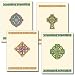 Irish Deluxe Note Card Assortment with Envelopes 4 Different Celtic Cross Designs