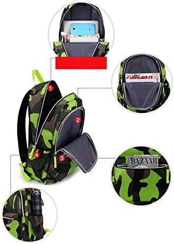 Ebrigoo Waterproof Kid Grade Bookbag Elementary Child School Bag Boy Girl Travel Multipurpose Daypack Tactical Backpack for Counter Strike/CS Camping Hiking Climbing (Army Blue Camo)