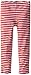 Mud Pie Little Girls' Striped Glitter Dot Leggings, Red, White, Gold, Medium