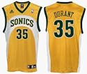 Kevin Durant Seattle Supersonics #35 Replica Adidas NBA Basketball Jersey (Alternate Yellow)