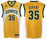Kevin Durant Seattle Supersonics #35 Replica Adidas NBA Basketball Jersey (Alternate Yellow)