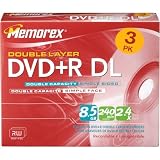 Memorex 2.4x 8.5 GB Double Layer DVD+R Pack (3 Discs)