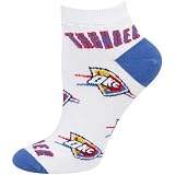 Oklahoma City Thunder Ladies White All Over Team Logo Ankle Socks