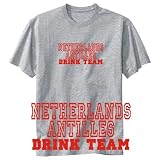 T-Shirt Heather Gray  Drink Team Netherlands Antilles  Country